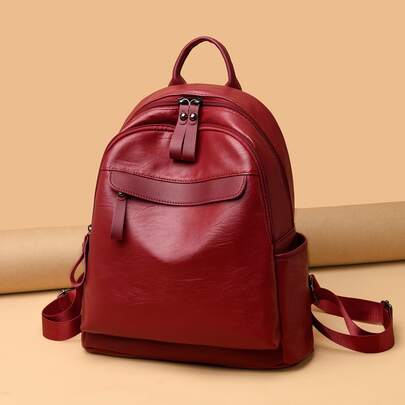 Minimalist Double Zipper Backpack