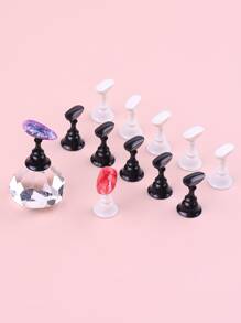 黑色和白色盒裝磁性指甲盤子支架12入組樹脂棋盤造型鍛煉工具是合適適合女士和女孩 - 黑與白 - 查看 3