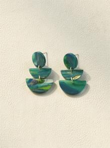 Bông tai thả trang trí tròn - Nhiều màu - Xem 1