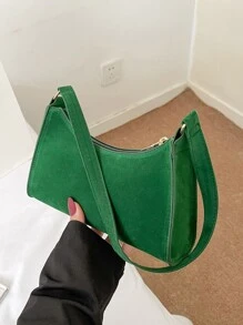 Minimalist Zipper Bag - Green - View 1