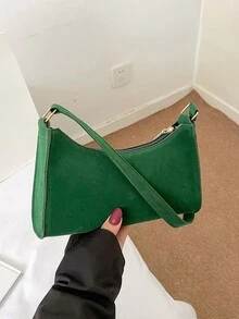 Minimalist Zipper Bag - Green - View 3