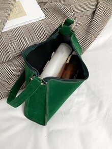 Minimalist Zipper Bag - Green - View 5