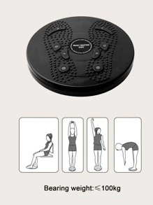 Massage Twisted Waist Plate Gym Accessories - Black - View 3