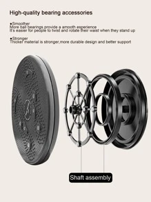 Massage Twisted Waist Plate Gym Accessories - Black - View 4