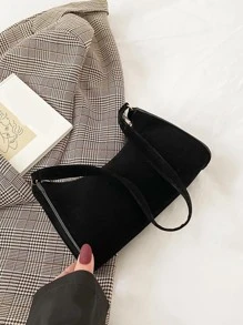 Tối giản Dây kéo Cái túi - màu đen - Xem 2