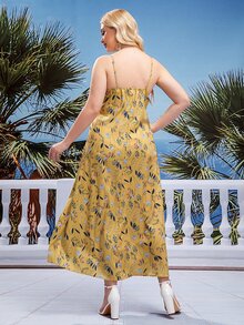 Đầm Plus Size Hoa Boho - Màu vàng - Xem 2