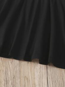 Toddler Girls Colour Block Frill Trim Dress - Multicolor - View 3