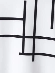 小男童幾何印花T恤 - 白色 - 查看 4