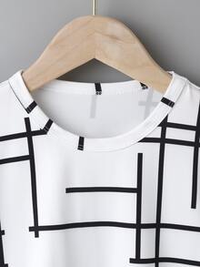 小男童幾何印花T恤 - 白色 - 查看 5