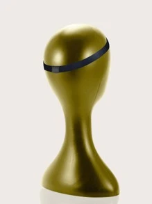 Plain Sports Sweat-absorbent Headband - Black - View 2