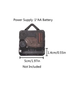 Đồng hồ treo tường mặt gương số La mã 1 bộ - màu đen - Xem 3