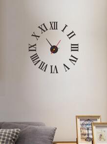 Đồng hồ treo tường mặt gương số La mã 1 bộ - màu đen - Xem 2