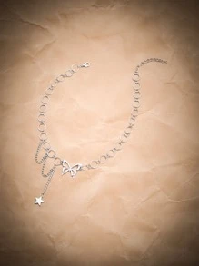 ROMWE Grunge Punk Dây chuyền - Bạc - Xem 3