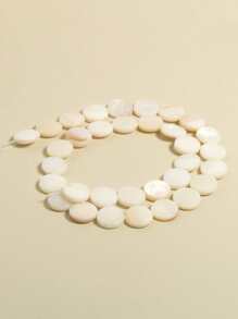 Trái Tim Hoa Tròn Hình Ngôi Sao Vỏ Hạt Ngọc Trai Nước Ngọt Tự Nhiên Vỏ Hạt Trang Sức Làm Tự Làm Vòng Tay Vòng Cổ 15" - trắng - Xem 2