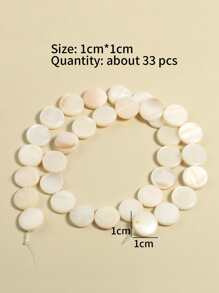 Trái Tim Hoa Tròn Hình Ngôi Sao Vỏ Hạt Ngọc Trai Nước Ngọt Tự Nhiên Vỏ Hạt Trang Sức Làm Tự Làm Vòng Tay Vòng Cổ 15" - trắng - Xem 3