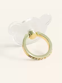 水鑽裝飾手機指環扣 - 金色 - 查看 1