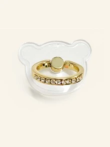 水鑽裝飾手機指環扣 - 金色 - 查看 3