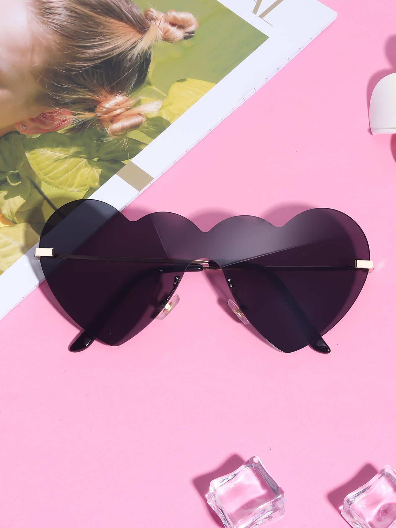 Gafas de moda sin montura de lentes de corazón | Mode de Mujer | SHEIN  España