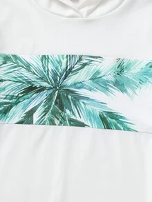 男孩熱帶圖案連帽T恤和短褲 - 彩色 - 查看 4