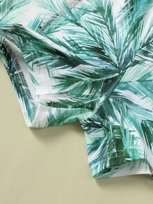 男孩熱帶圖案連帽T恤和短褲 - 彩色 - 查看 8