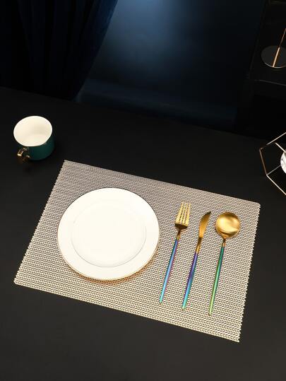 1pc Leaf Design Hollow Placemat