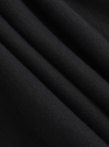 SHEIN Unity Áo thun nữ Đồ họa Lá thư Giải trí - Màu xám đen - Xem 3