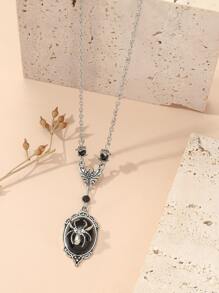 Halloween Spider Charm Necklace - Multicolor - View 2