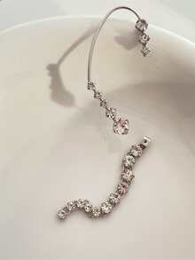 1 pieza Arete zirconia cúbica - Plateado - Ver 3