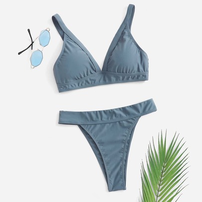 Plain Bikini Swimsuit