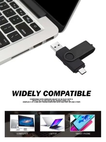 素色手機USB閃存盤 - 黑色 - 查看 4