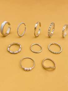 10pcs Chain Design Ring