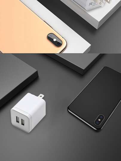 USB Charger Wall Outlet AC Power Adapter Cube, Compatible With IPhone, IPad, Camera, Android Or Type A Phones, Charges Multiple USB Hub Stations