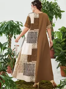 Lacomfia Váy họa tiết da báo cỡ lớn - Nhiều màu - Xem 2