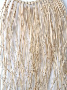 1pc Raffia Ring Wall Hanging - Khaki - View 5