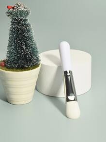 Clean Soft Hair Facial Sheet Brush, 1pc Face Care DIY Mud Facial Sheet Apply Skin Care Tool - White - View 4