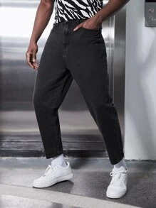 GENTILAND 男士素色媽媽牛仔褲