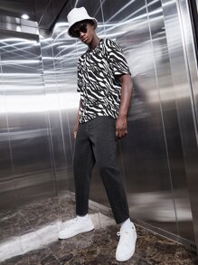 GENTILAND 男士素色媽媽牛仔褲