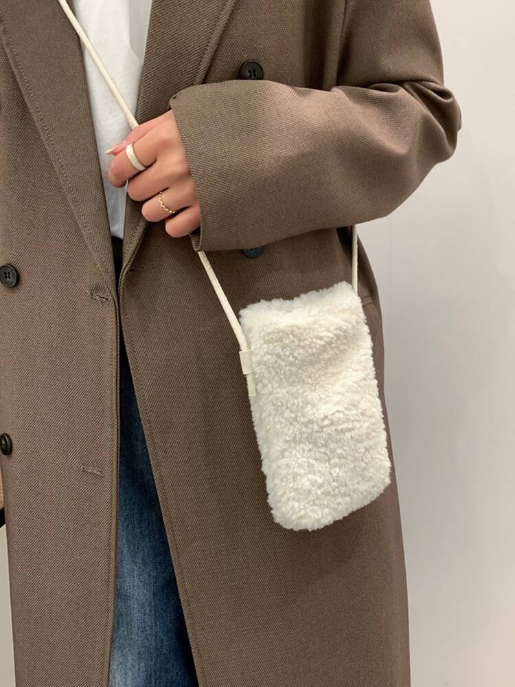 Bolso bandolera minimalista mullido - Beis - Añade 1