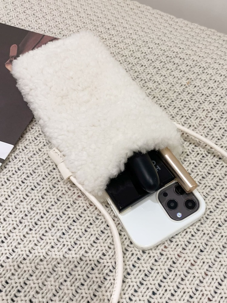 Bolso bandolera minimalista mullido - Beis - Añade 4