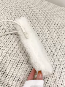 Mini Minimalist Fluffy Crossbody Bag - Beige - View 6