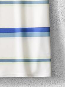 Manfinity 男士條紋印花T恤 - 白色 - 查看 3