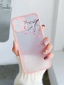 Funda de teléfono con patrón floral de flores de verano, resistente al agua, a los golpes y a los arañazos - Rosa - Ver 2
