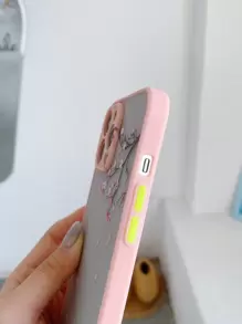 Funda de teléfono con patrón floral de flores de verano, resistente al agua, a los golpes y a los arañazos - Rosa - Ver 4