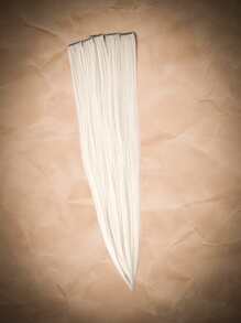 ROMWE Goth 5入組長款直筒合成纖維接髮 - 芥末黃 - 查看 3