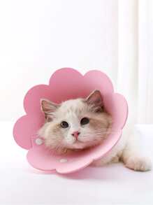 1 vòng cổ hình hoa thời Elizabeth, thích hợp cho mèo và chó nhỏ - Hồng - Xem 2