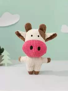 奶牛形狀寵物發聲玩具奶牛形狀毛絨玩具 - 彩色 - 查看 1