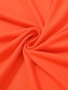 挖空細節單肩緊身洋裝 - 橘色 - 查看 4