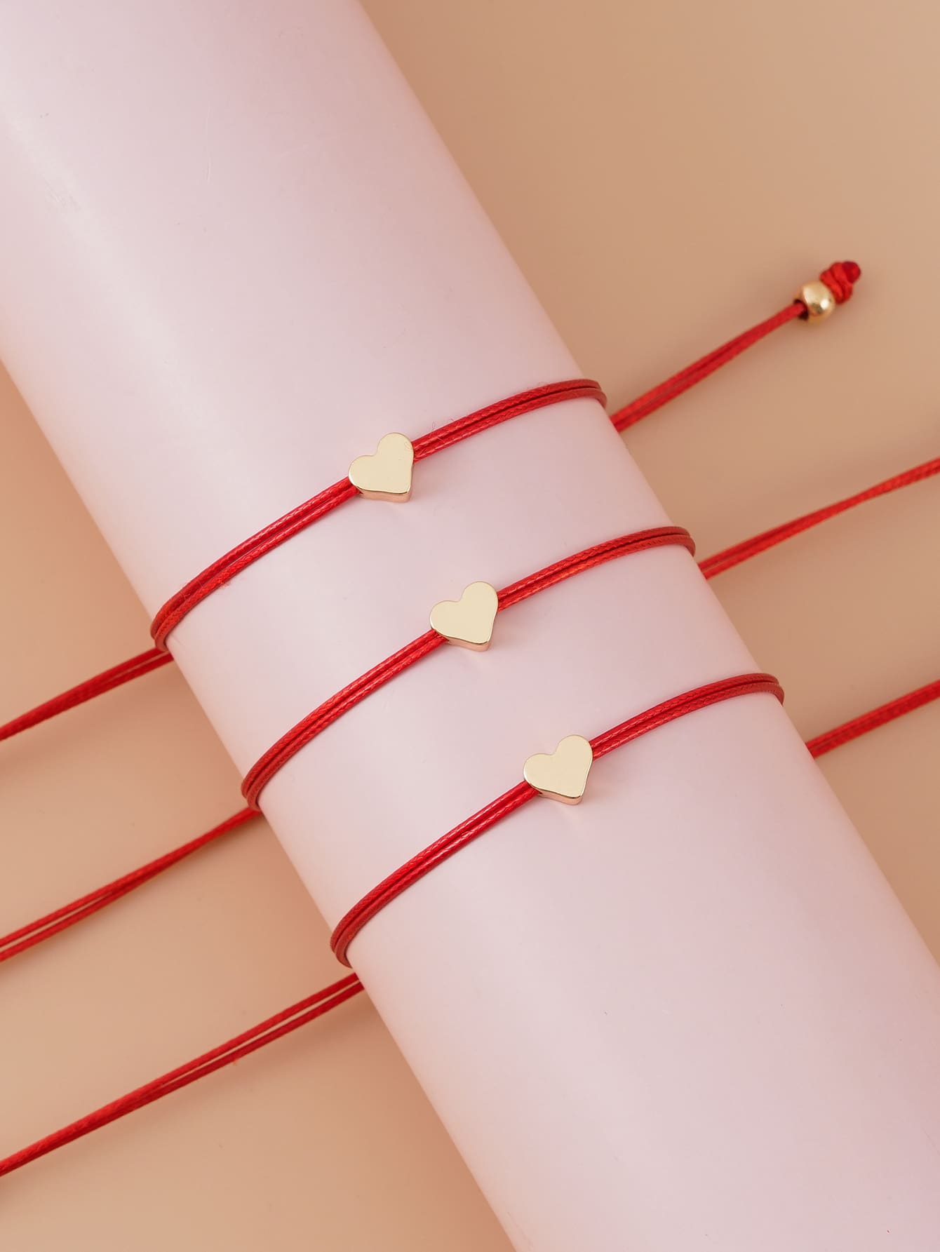 3pcs Heart Decor Bracelet