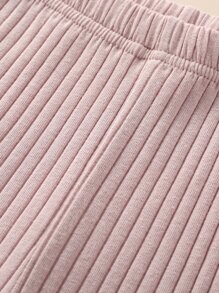 SHEIN 年輕女孩子4入組凸線針織摩托車褲短褲