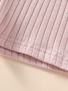 SHEIN 年輕女孩子4入組凸線針織摩托車褲短褲